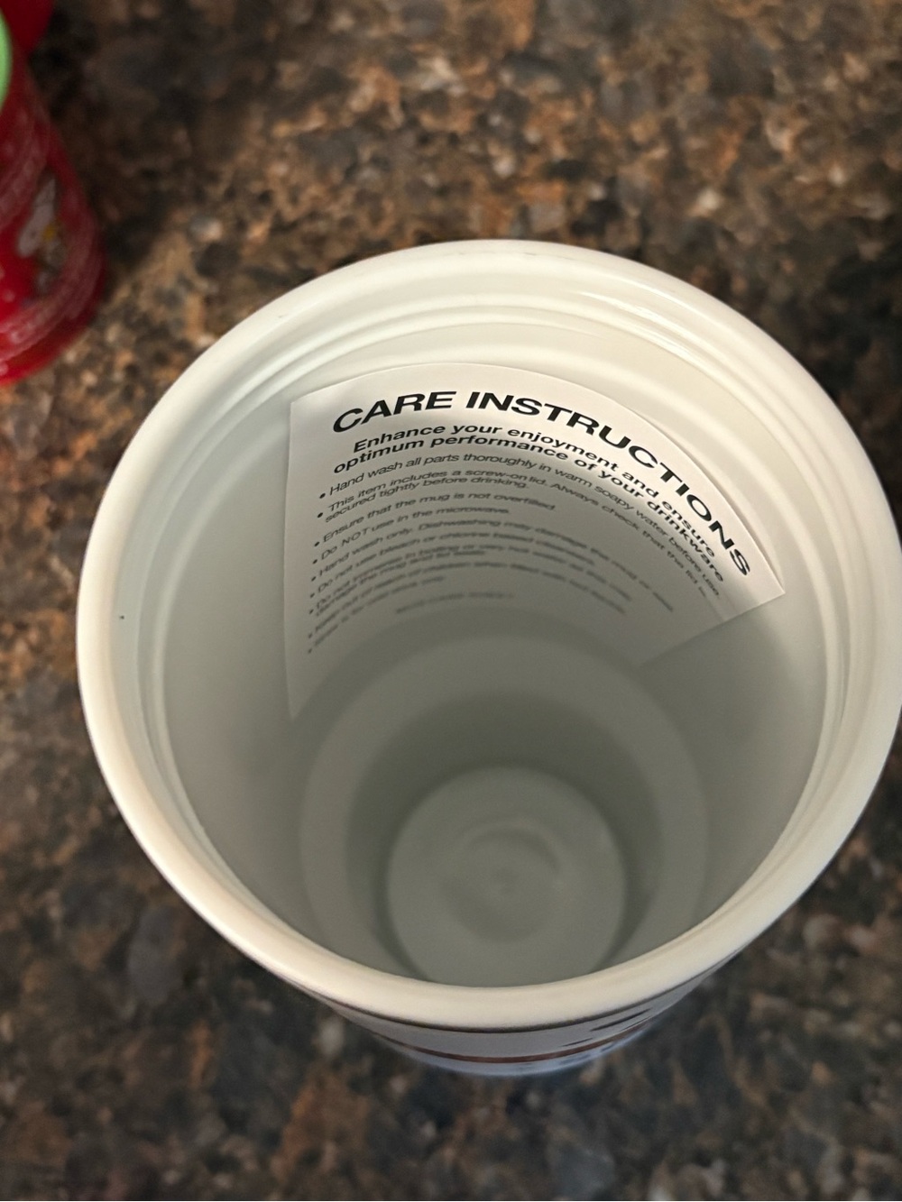 White Snowman Travel Tumbler - 'Snow Special' - Picture 4 of 4